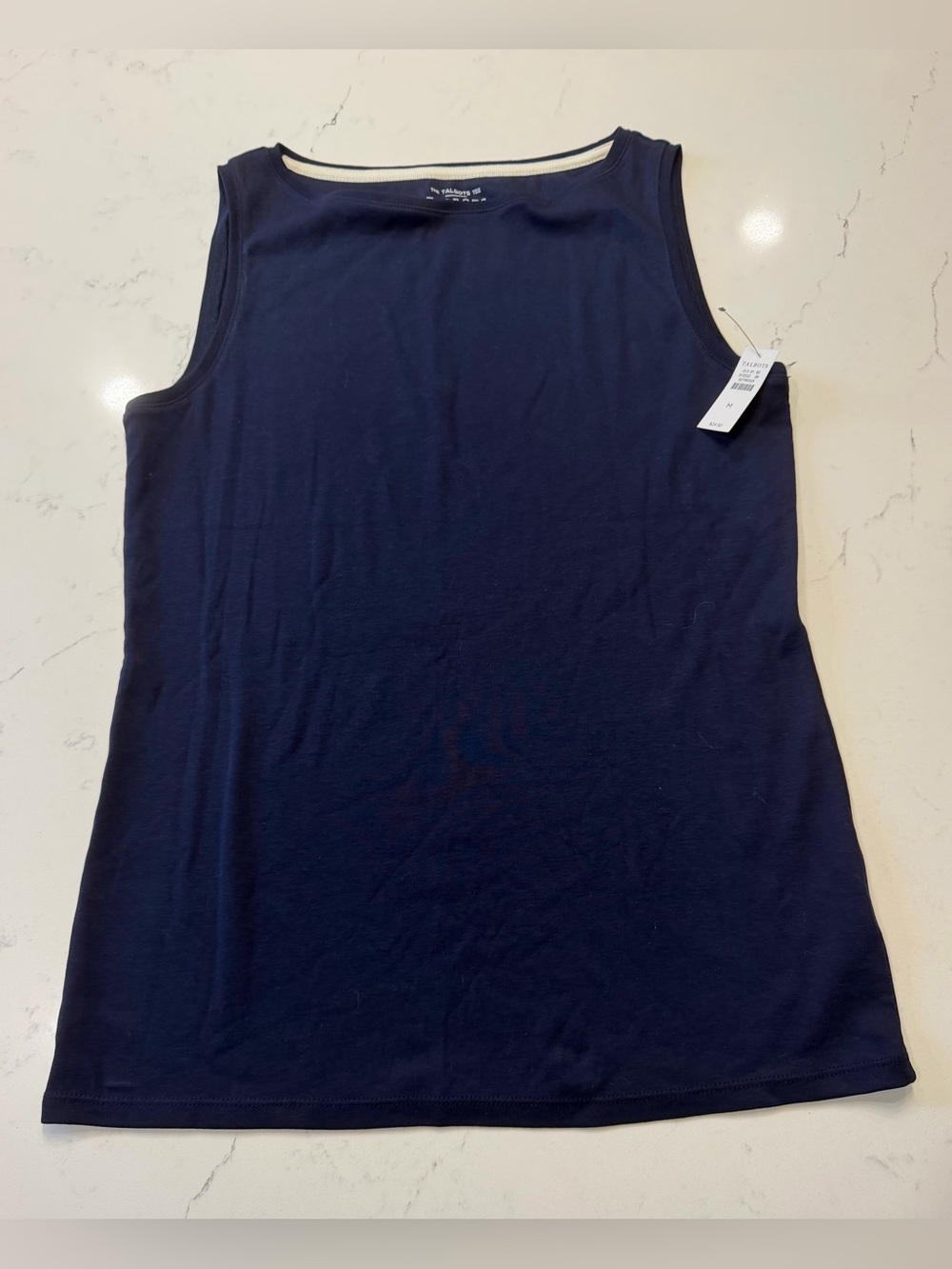 Talbots Navy Sleeveless Boatneck Tank Top